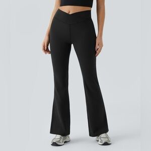 Halara 7/8 High Waisted Crossover Flare Yoga Leggings